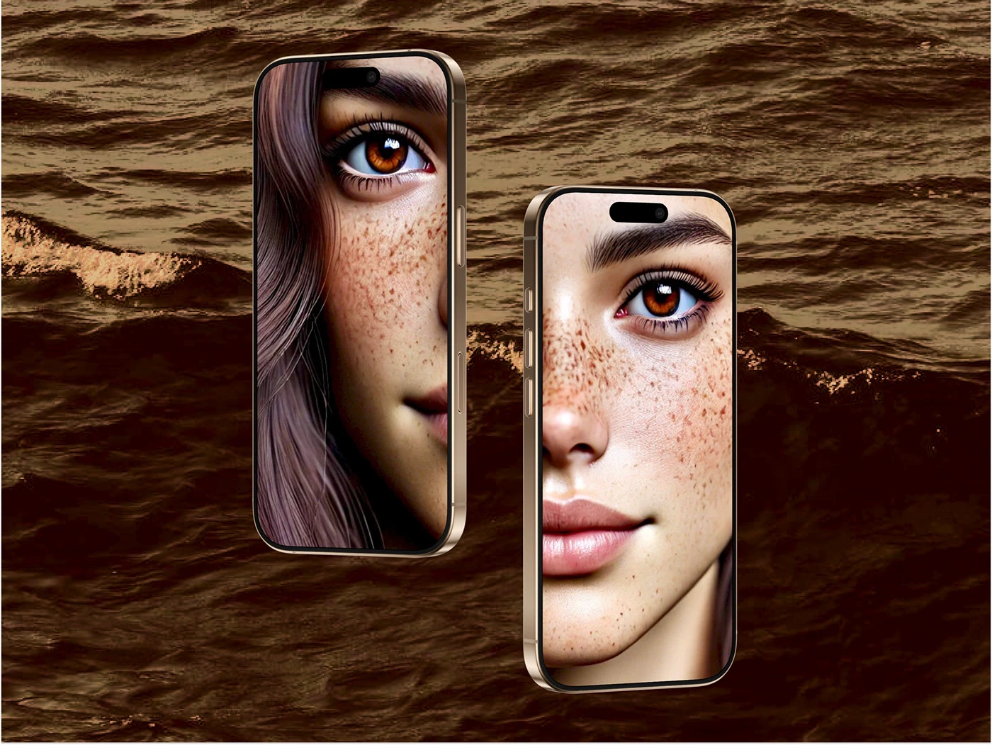 Two carousel slides on phones