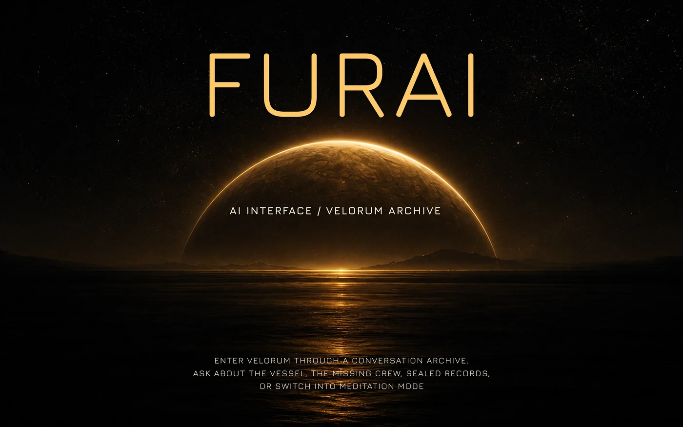 Slide: the FURAI welcome screen