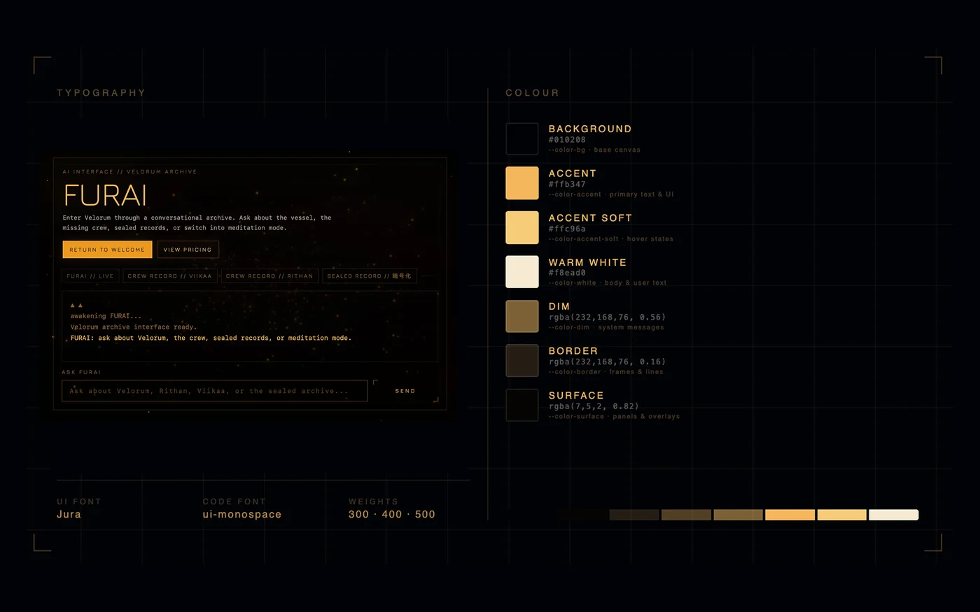 Slide: typography and colour