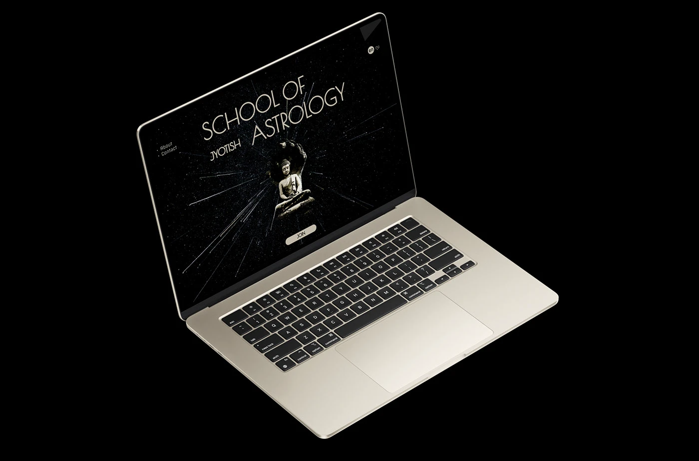 The home screen on a laptop